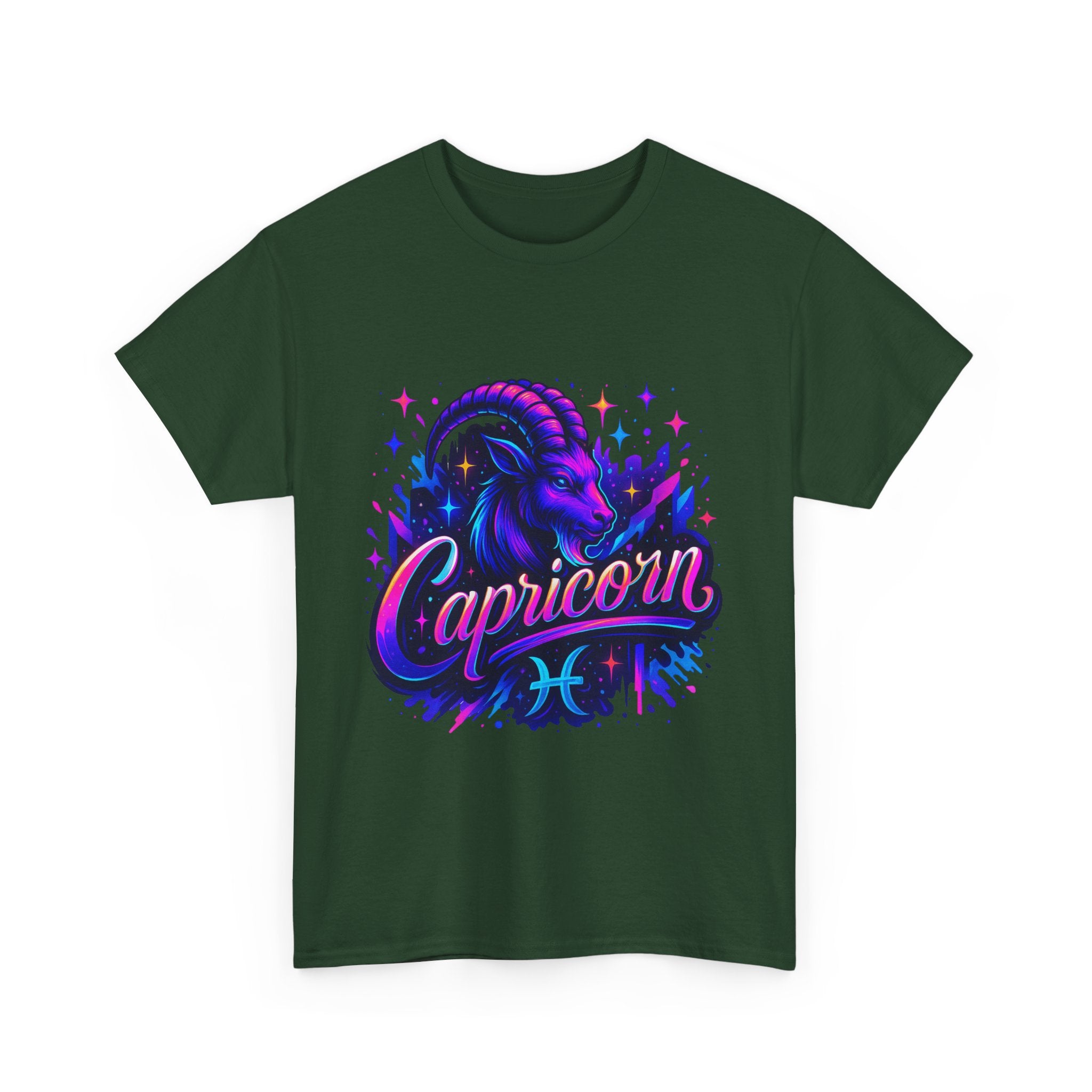 Neon Capricorn Zodiac Tee