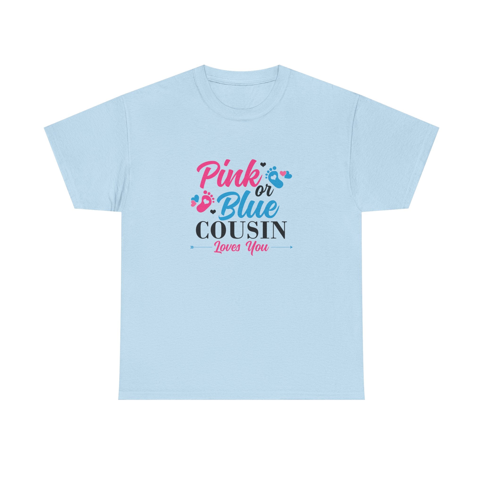 Cousin Loves You Graphic Tee, Pink Blue Unisex Shirt, Family Reunion Gift, Matching Tee for Cousins, Sibling Love Shirt, Comfortable Cotton