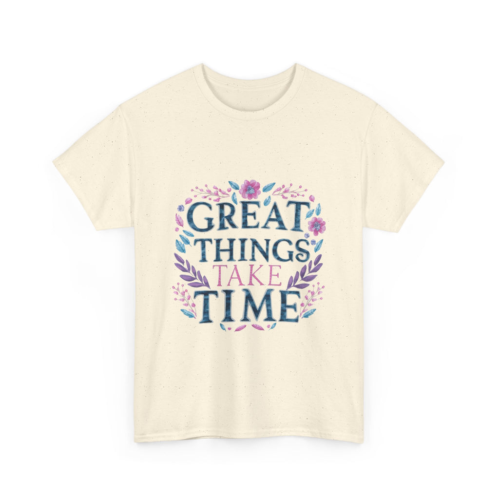 Great Things Take Time Floral Graphic Tee