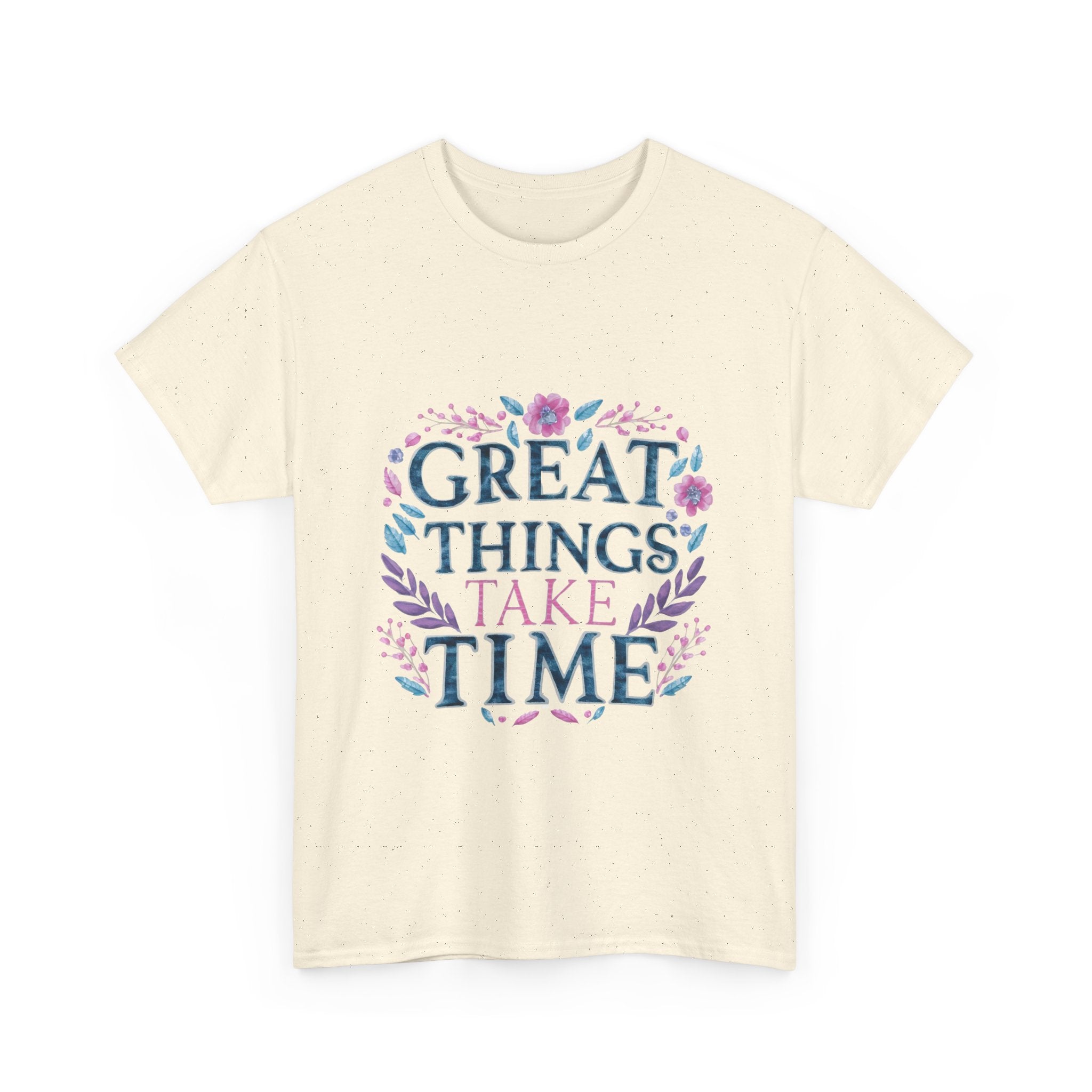 Great Things Take Time Floral Graphic Tee