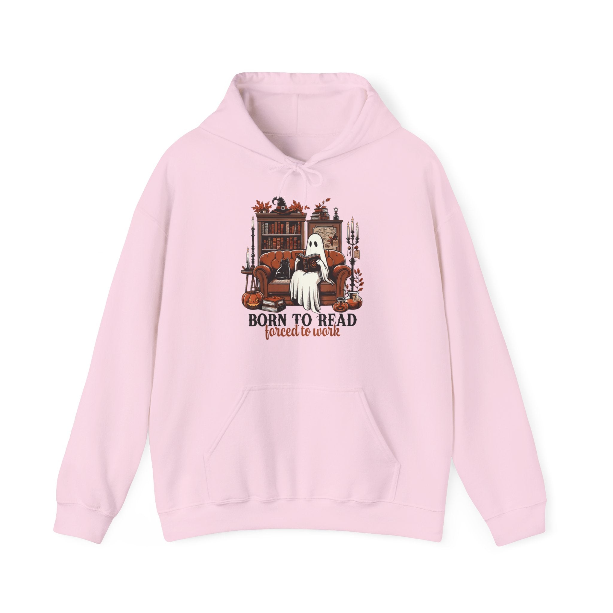Born to Read, Forced to Work Halloween Hoodie