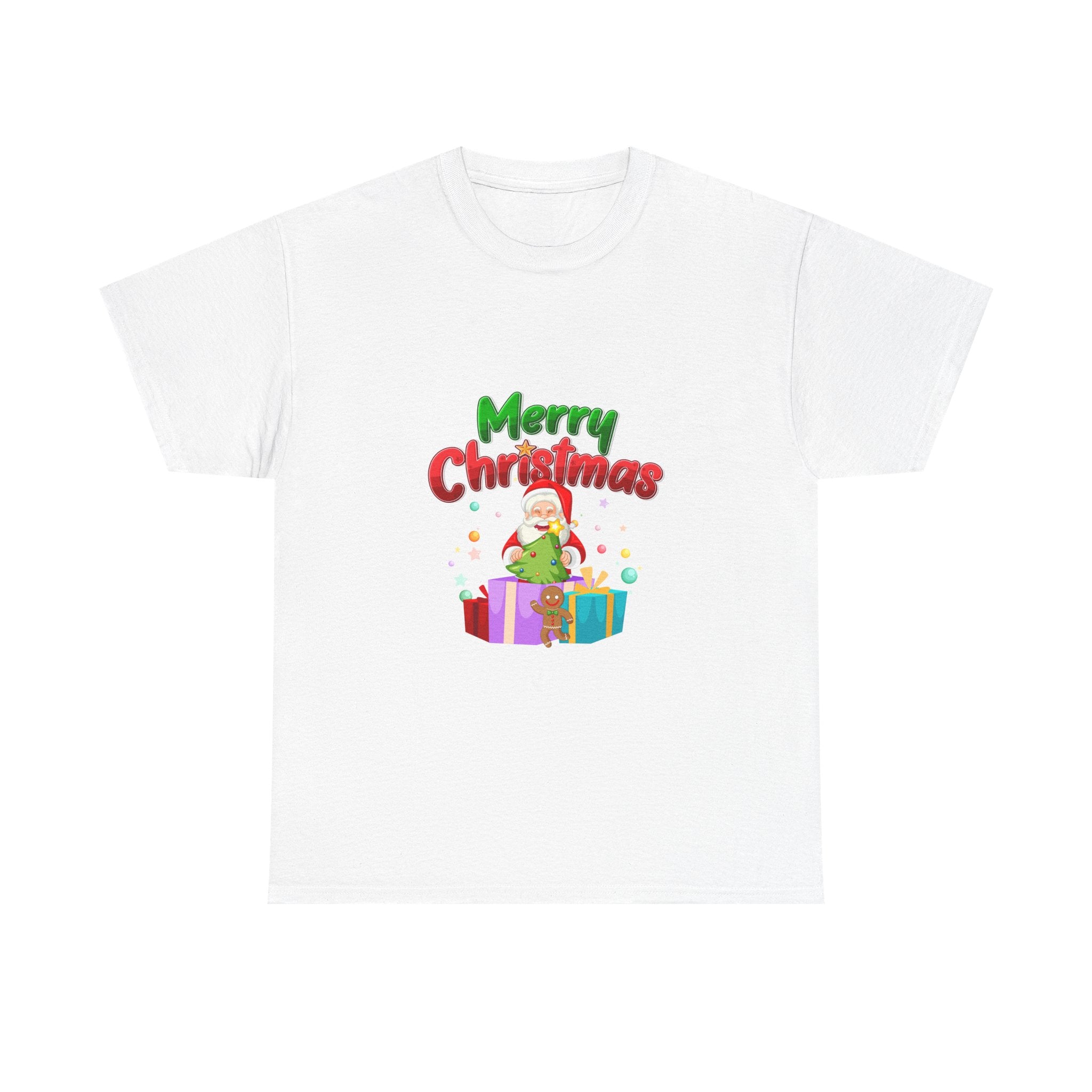 Santa & Presents Merry Christmas Graphic Tee