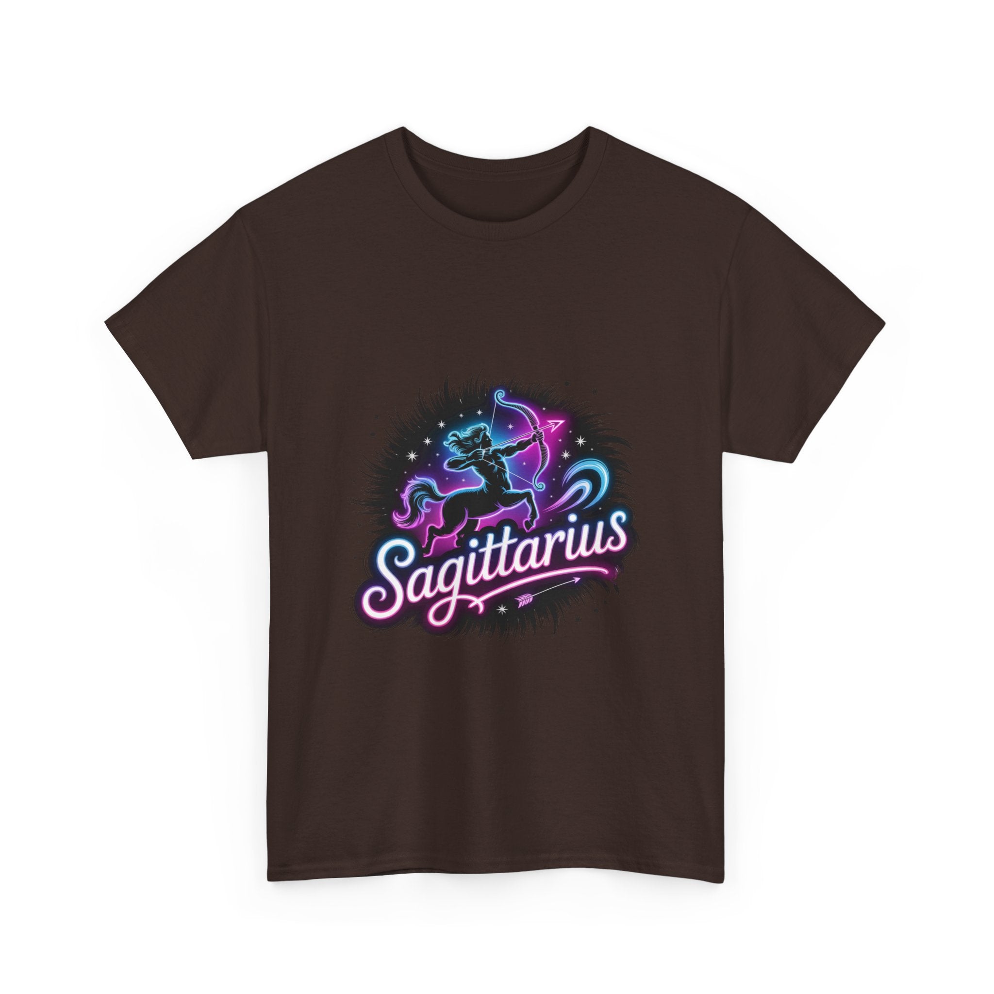 Neon Sagittarius Zodiac Tee