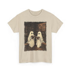 Halloween Ghost Book Reading Book Lovers Librarian Teacher T-Shirt