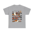 Funny Ghost Book Lovers Halloween Library Spooky Season Long Sleeve T-Shirt