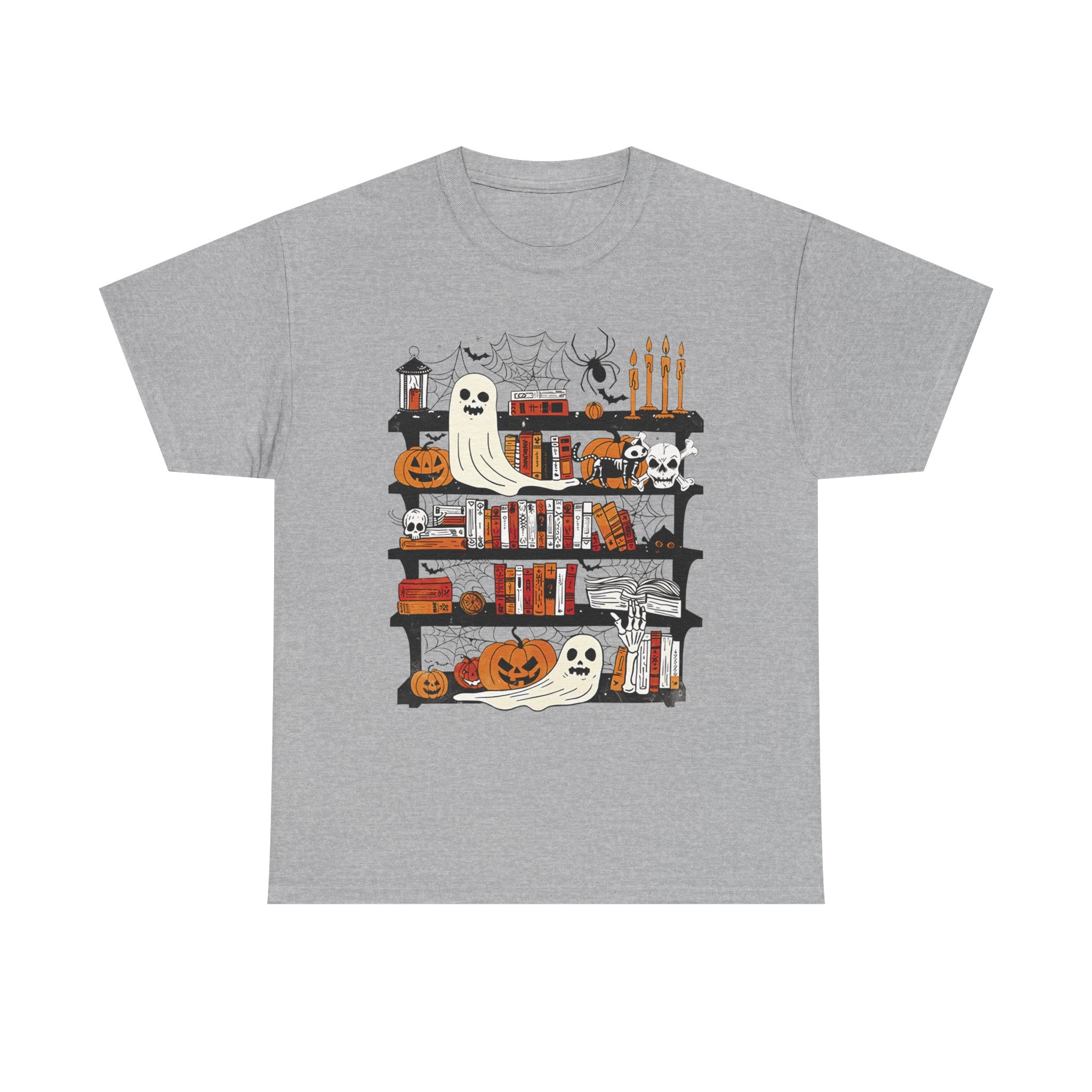 Funny Ghost Book Lovers Halloween Library Spooky Season Long Sleeve T-Shirt