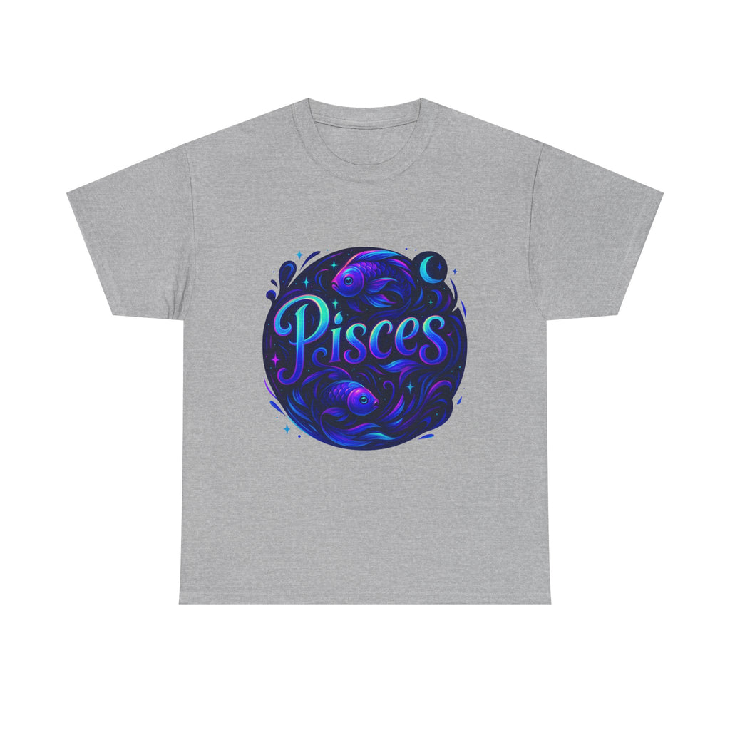 Neon Pisces Zodiac Tee