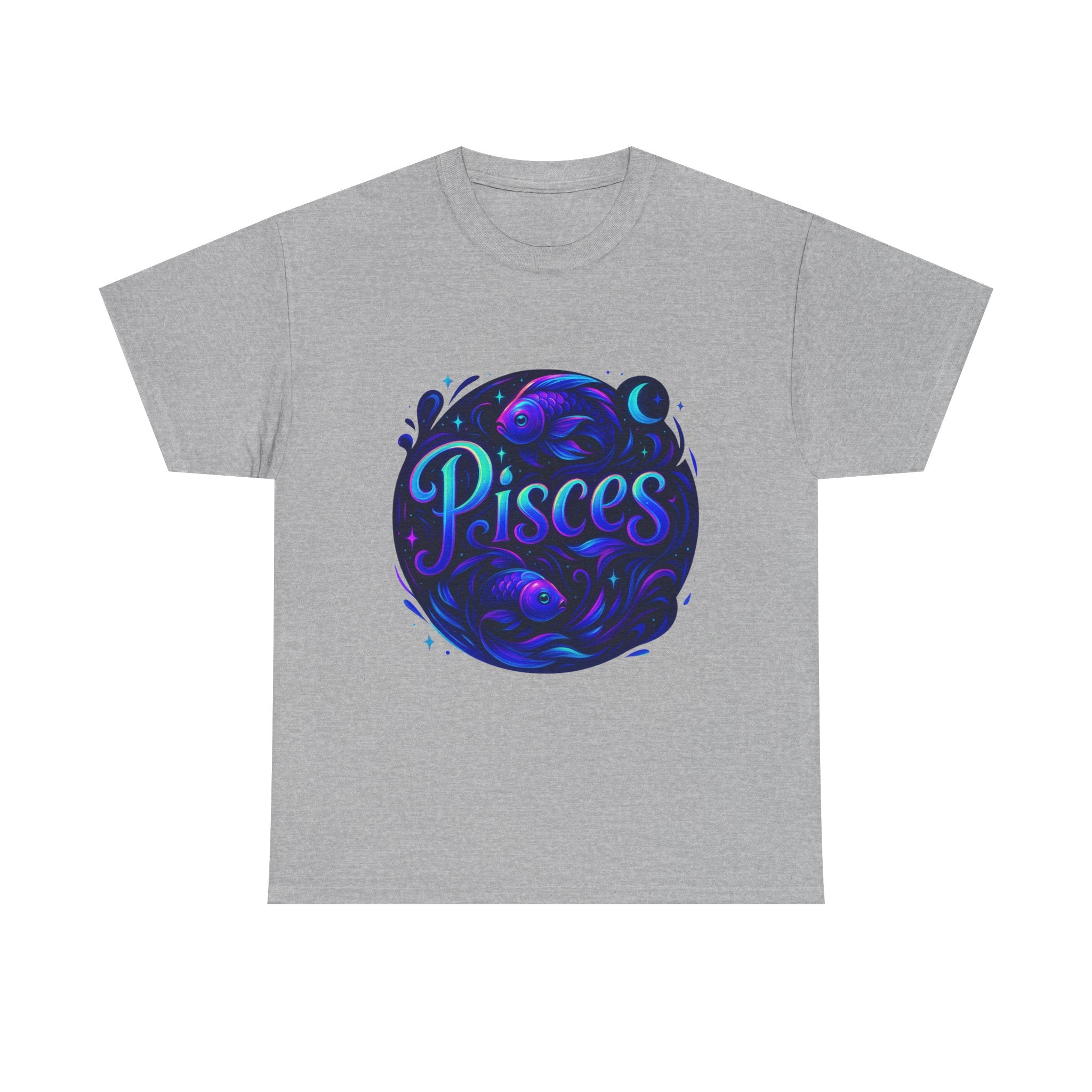 Neon Pisces Zodiac Tee