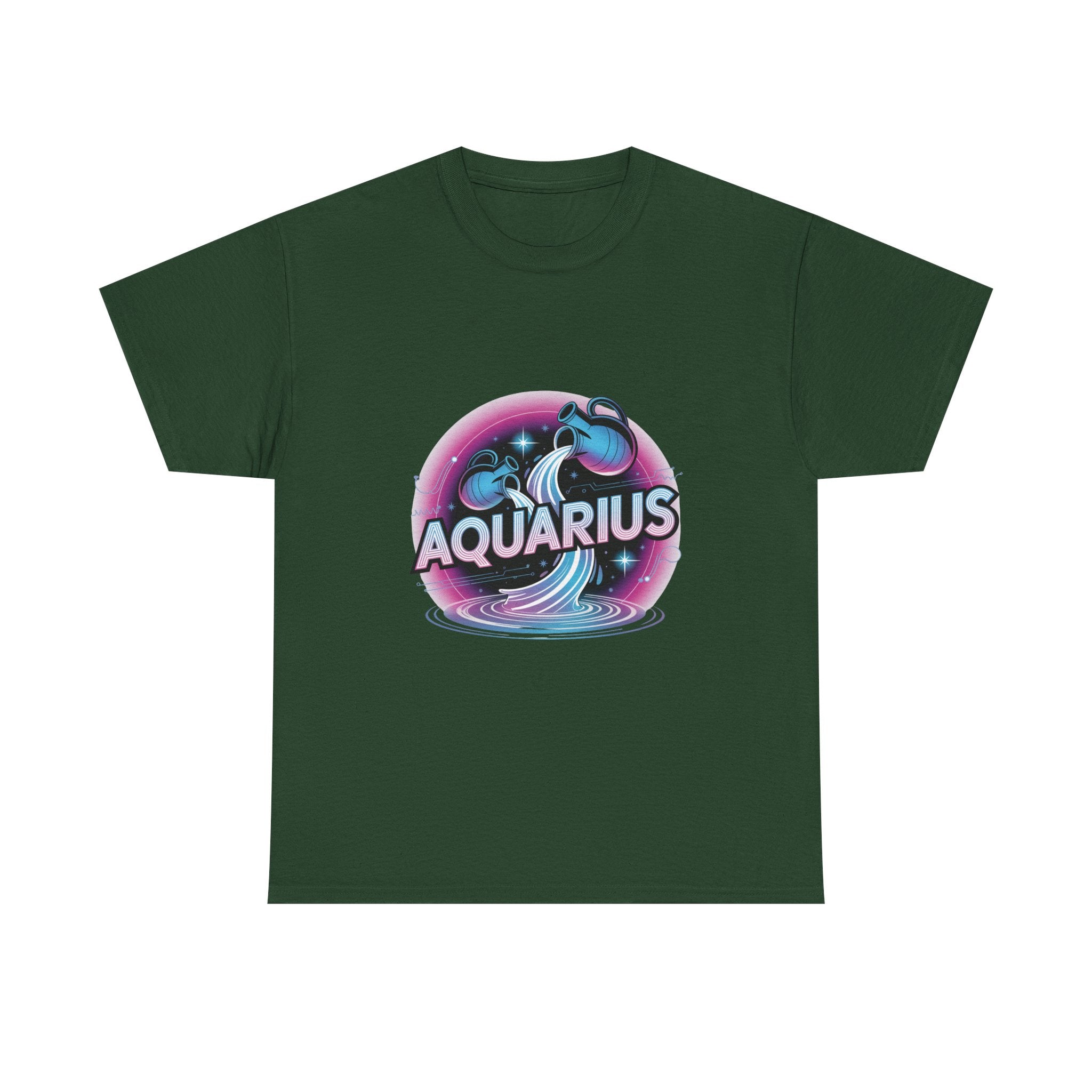 Neon Aquarius Zodiac Tee