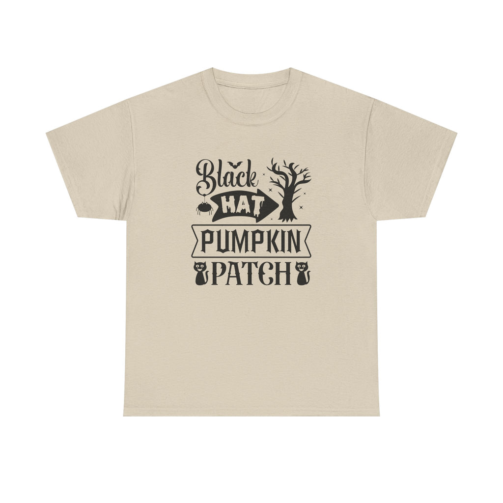 Black Cat Pumpkin Patch Halloween T-Shirt