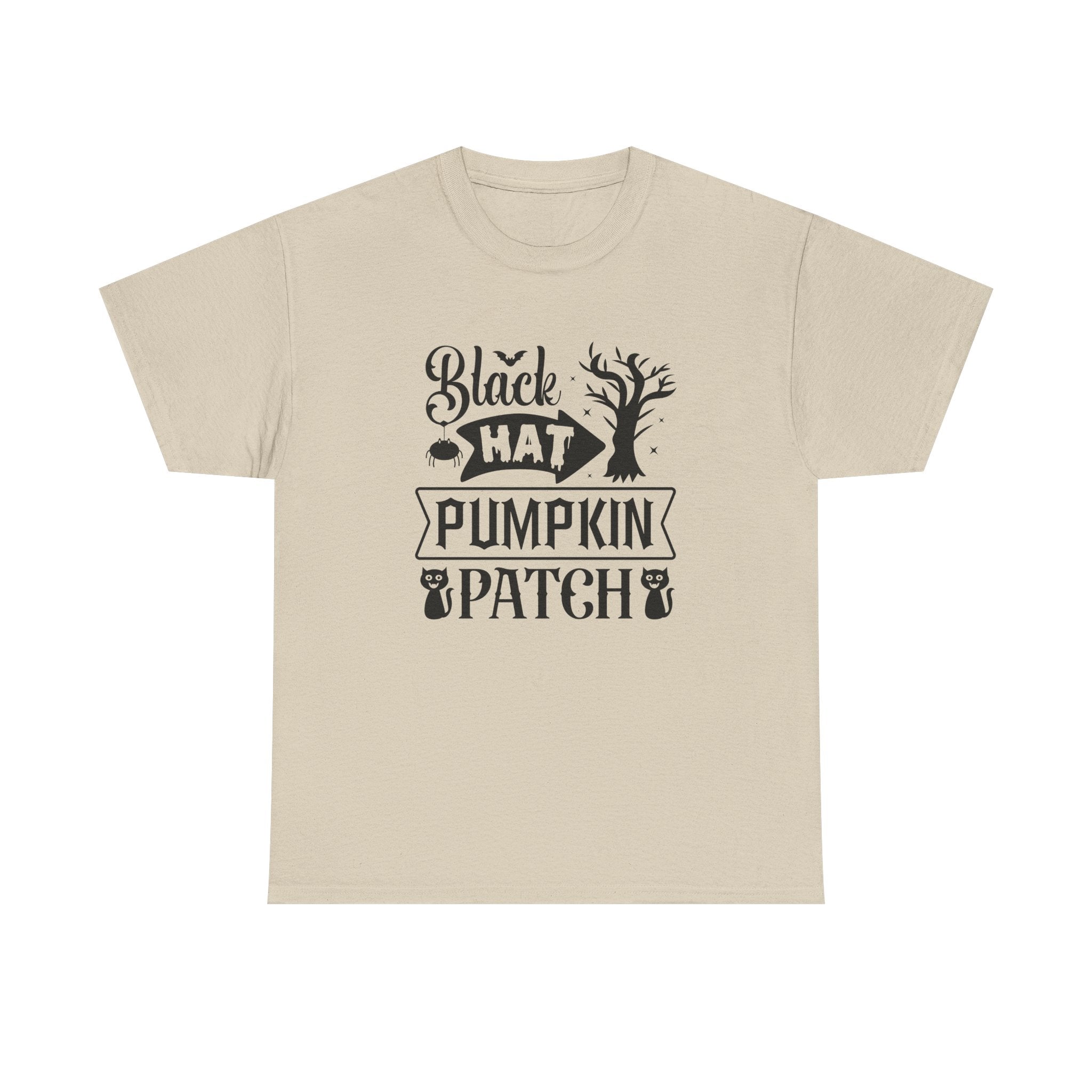 Black Cat Pumpkin Patch Halloween T-Shirt