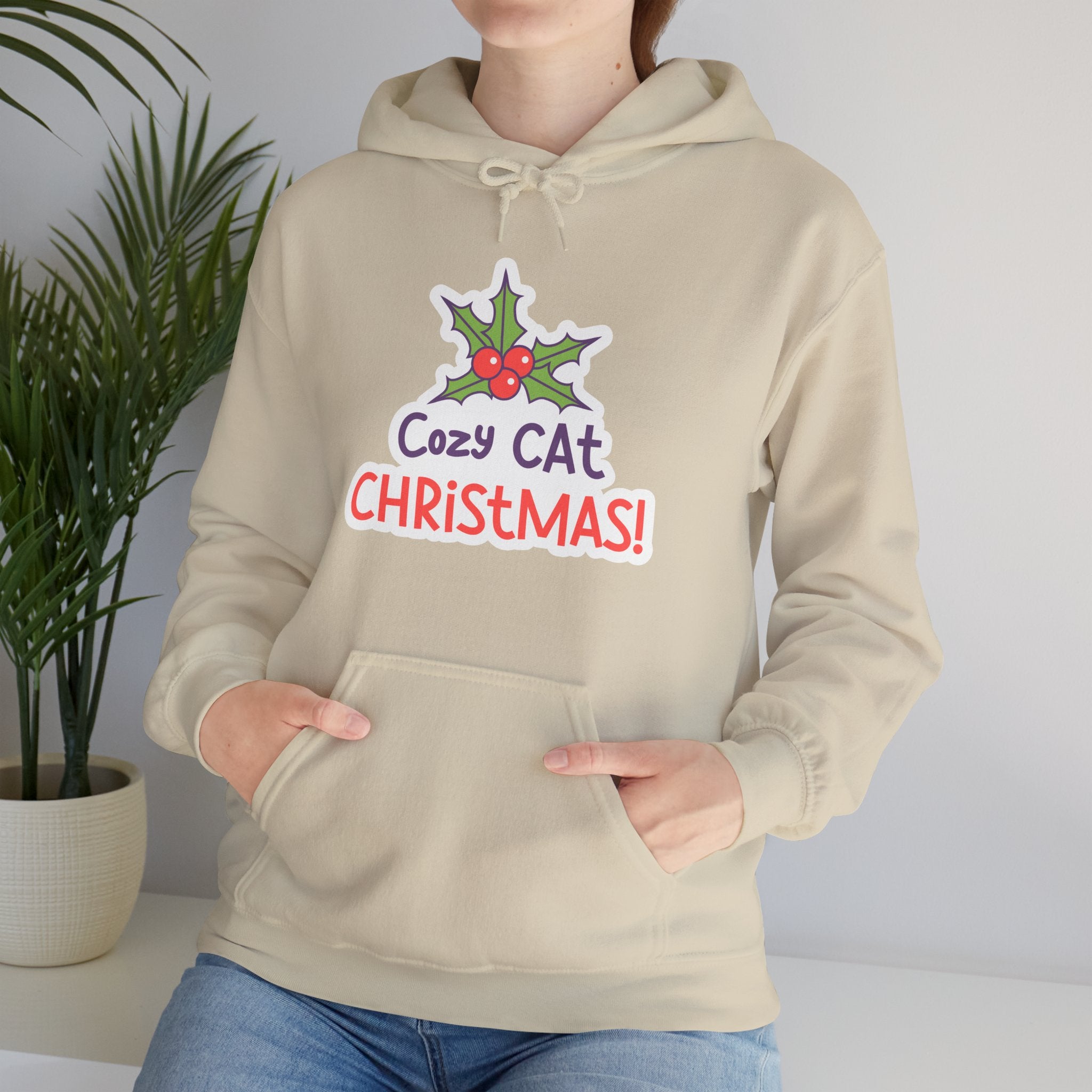 Cozy Cat Christmas Hoodie