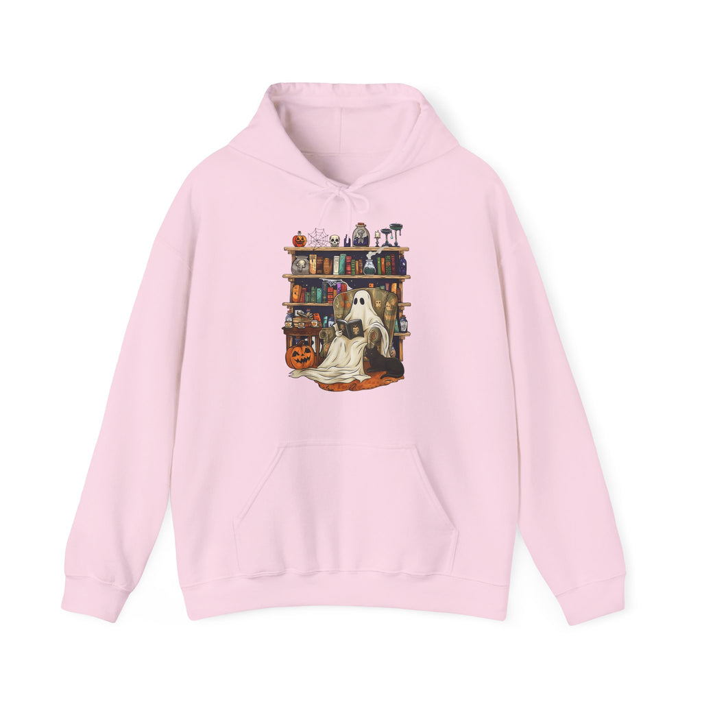 Ghost Reading Halloween Book Lover Hoodie