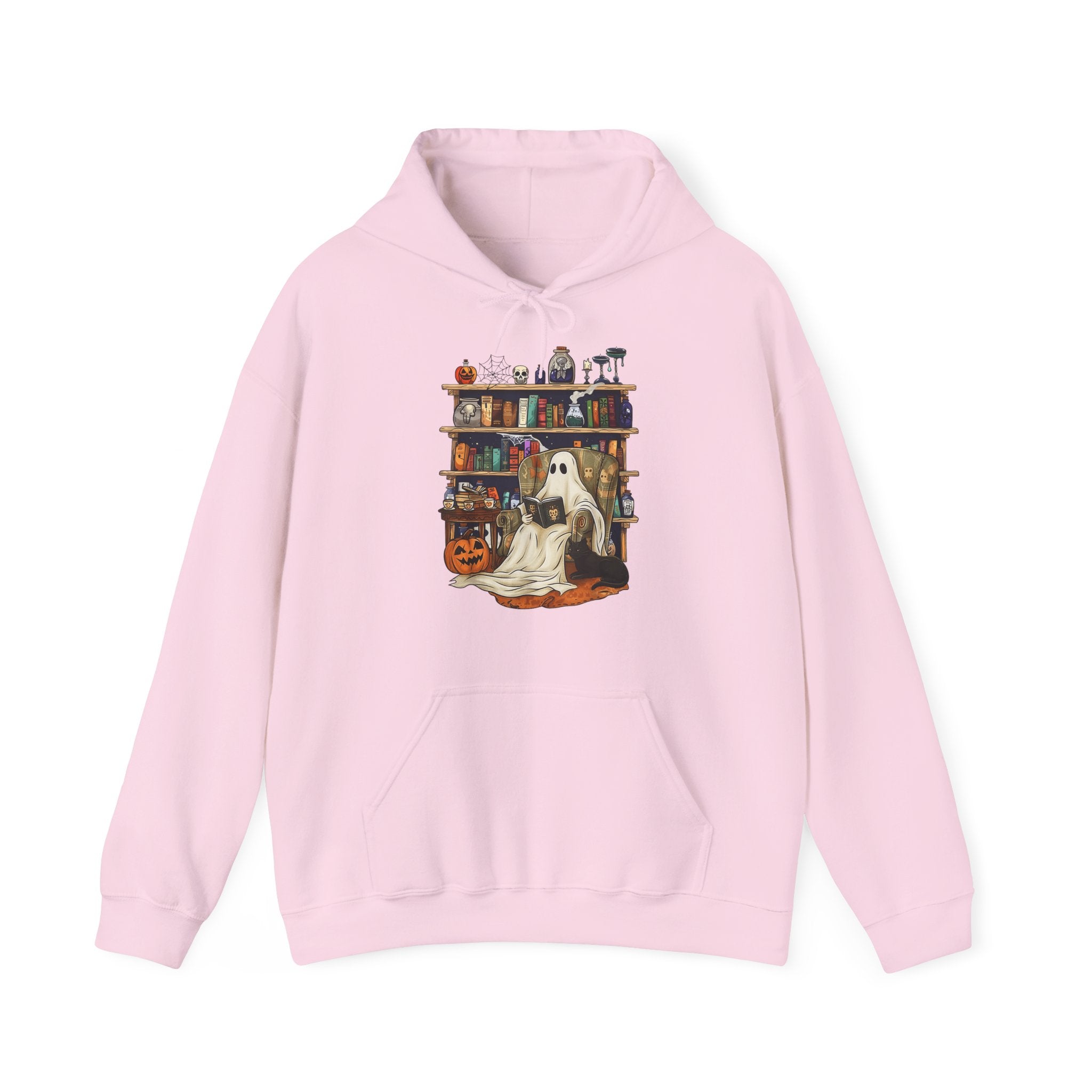 Ghost Reading Halloween Book Lover Hoodie