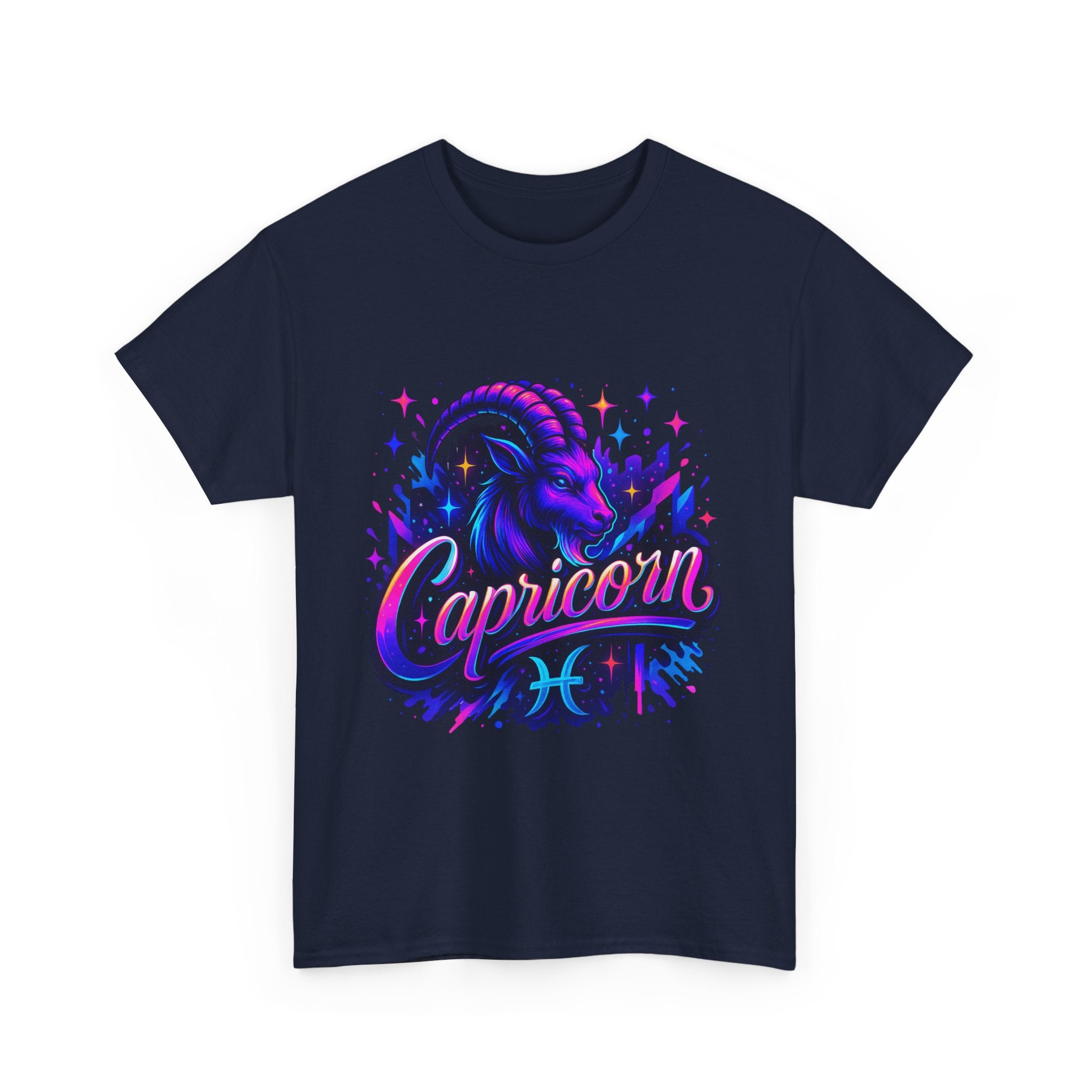 Neon Capricorn Zodiac Tee