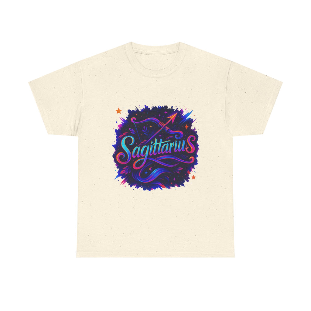 Neon Sagittarius Zodiac Tee