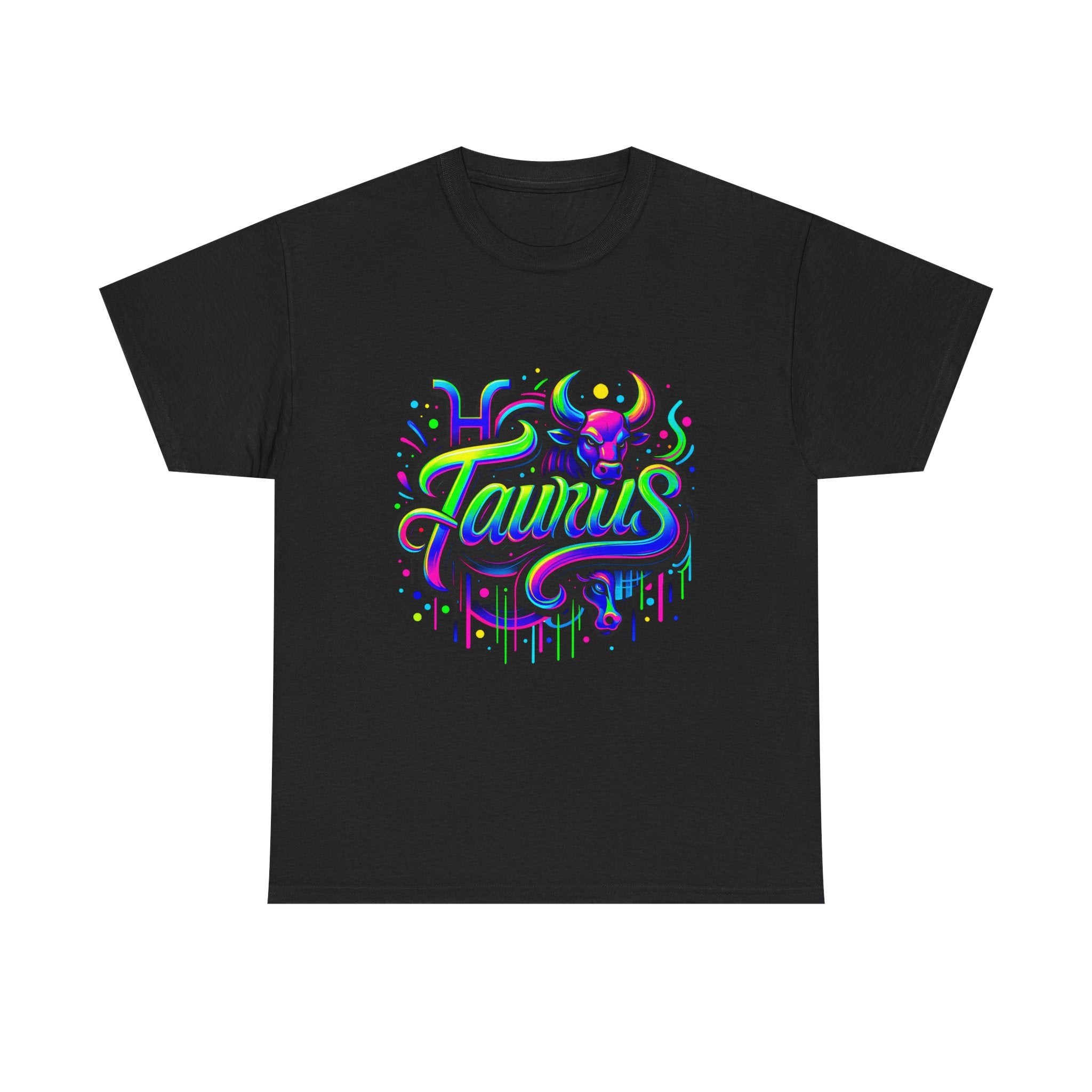 Neon Taurus Zodiac Tee