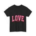 Pink Love Vibes Graphic Tee, Unisex T shirt for Women & Men, Romantic Heart Shirt, Valentine's Day Gift, Cute Pink Tee, Love Graphic Tee