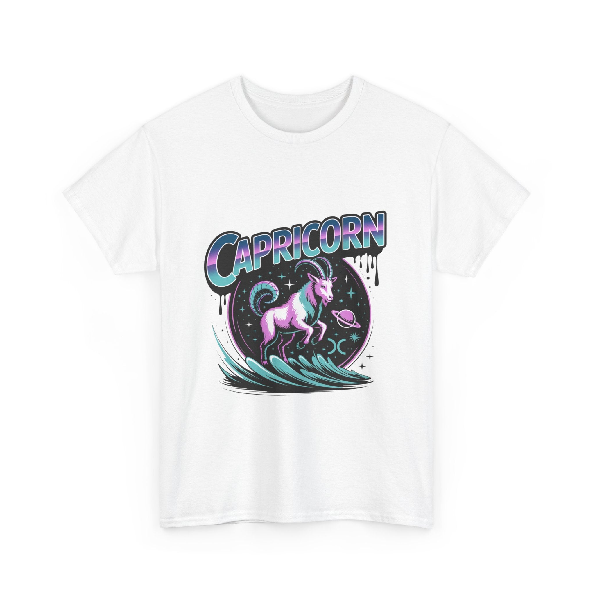 Neon Capricorn Zodiac Tee