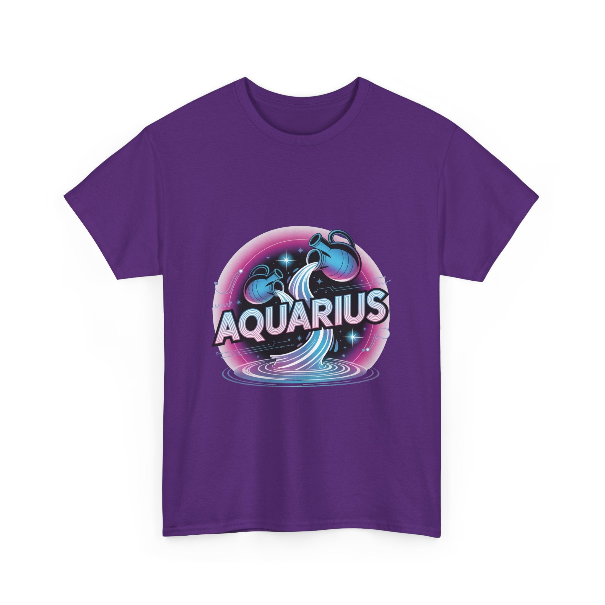 Neon Aquarius Zodiac Tee