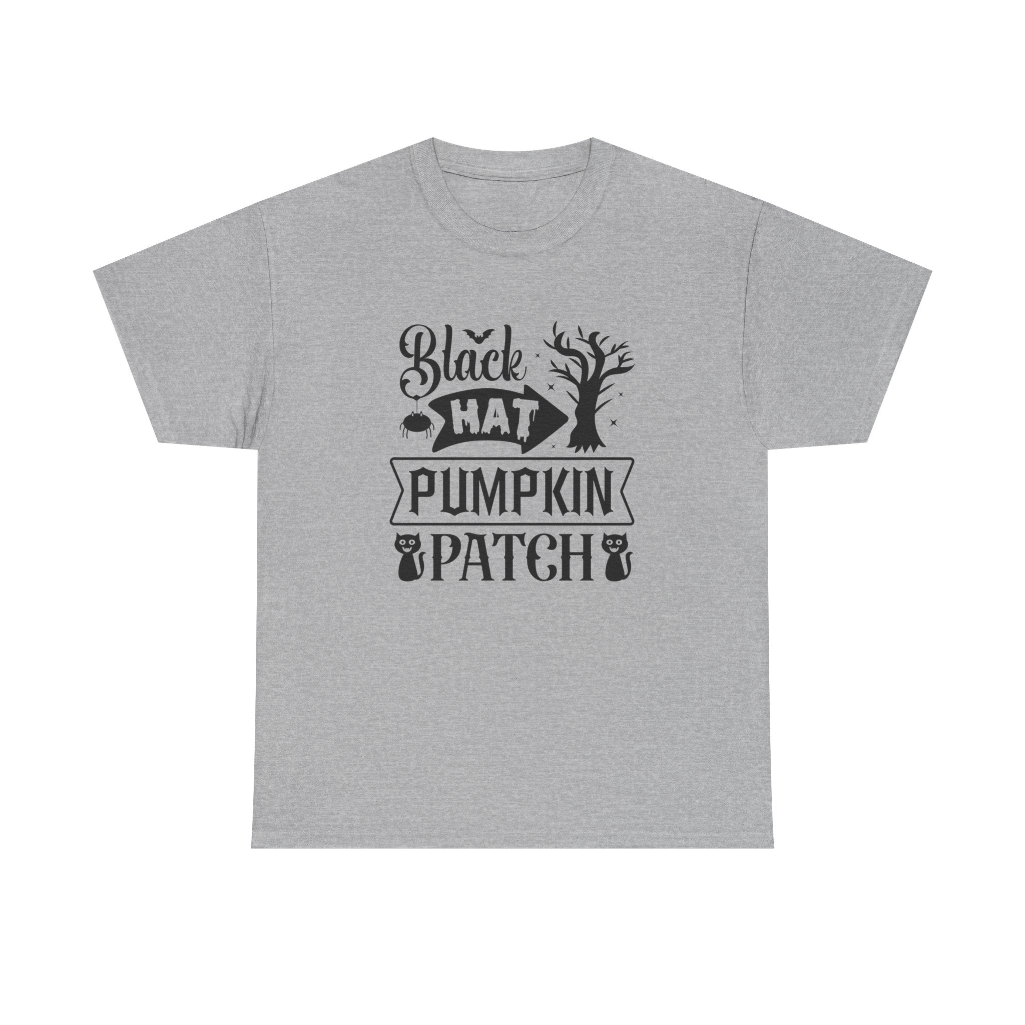 Black Cat Pumpkin Patch Halloween T-Shirt