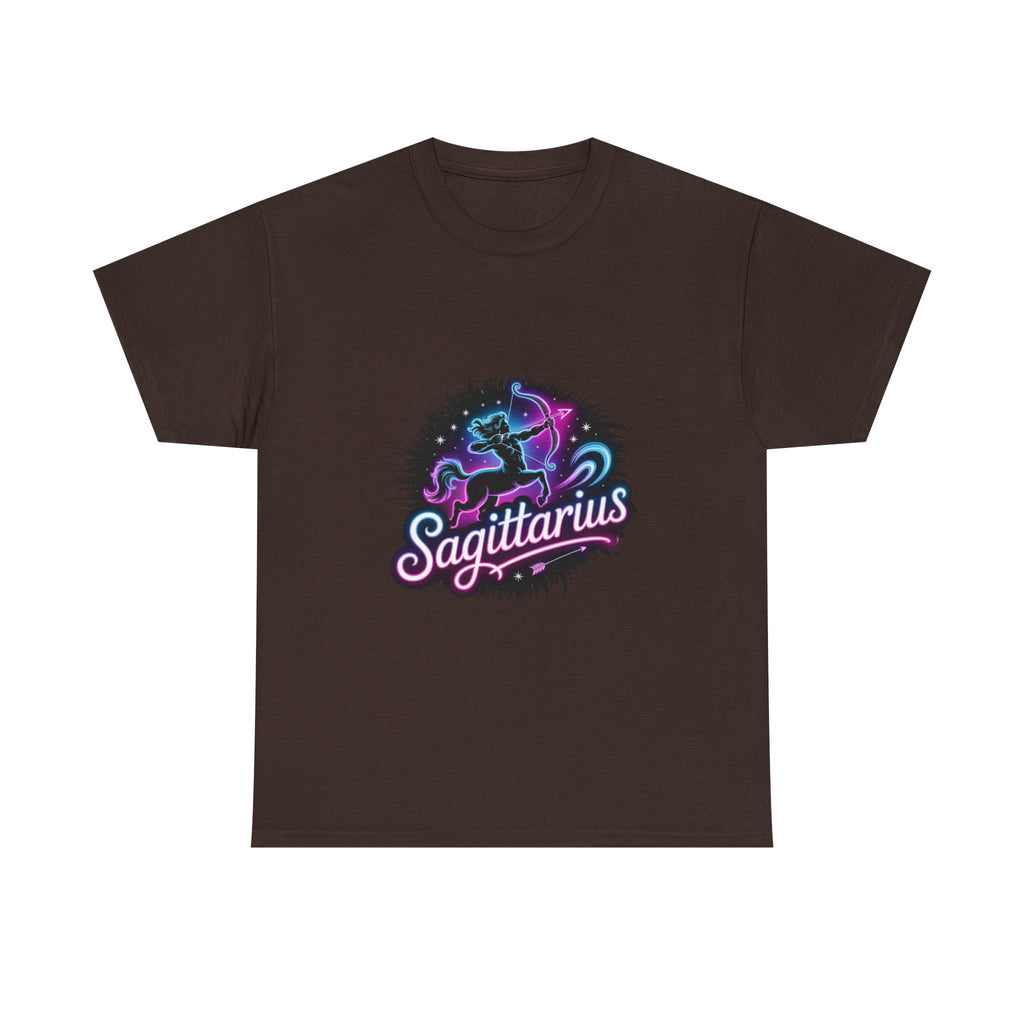 Neon Sagittarius Zodiac Tee