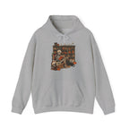 Skeleton Library Halloween Book Reading Books Lover Teacher Hoodie