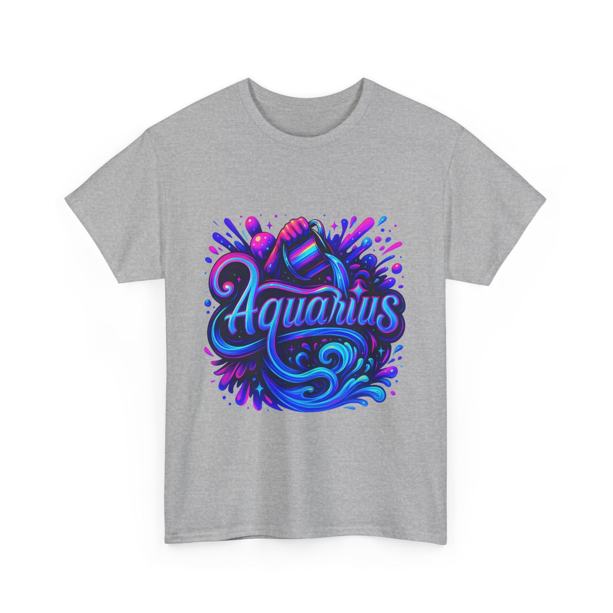 Neon Aquarius Zodiac Tee