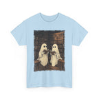 Halloween Ghost Book Reading Book Lovers Librarian Teacher T-Shirt
