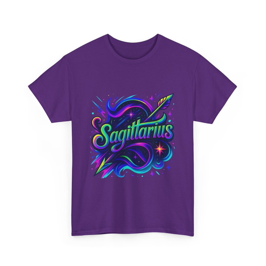 Neon Sagittarius Zodiac Tee