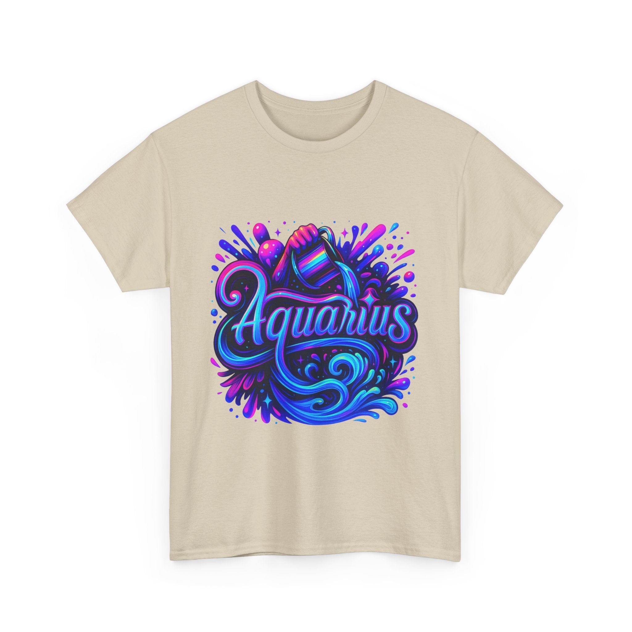 Neon Aquarius Zodiac Tee