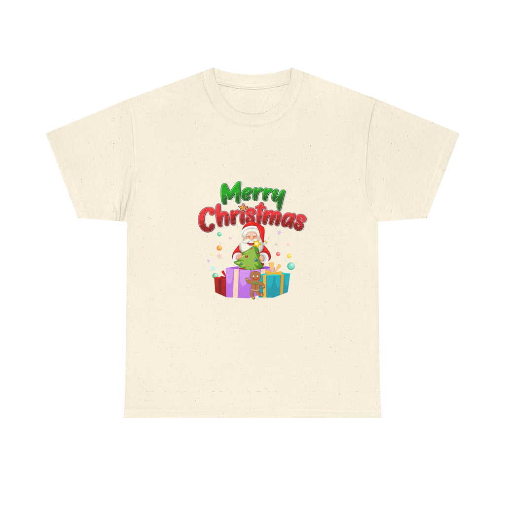 Santa & Presents Merry Christmas Graphic Tee