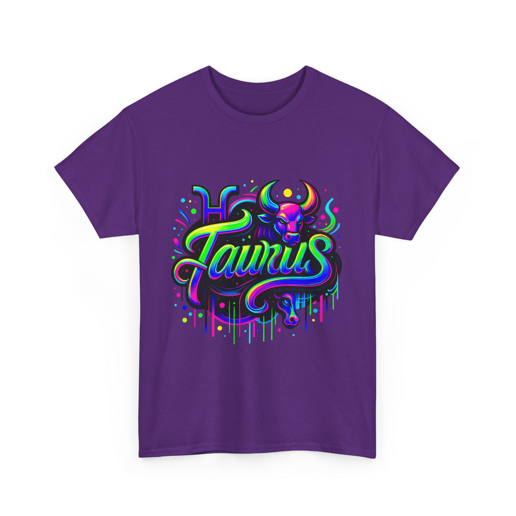 Neon Taurus Zodiac Tee