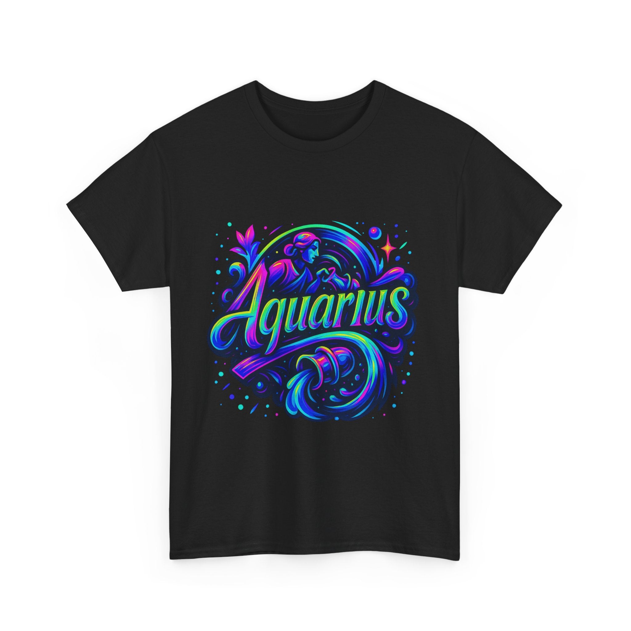 Neon Aquarius Zodiac Tee