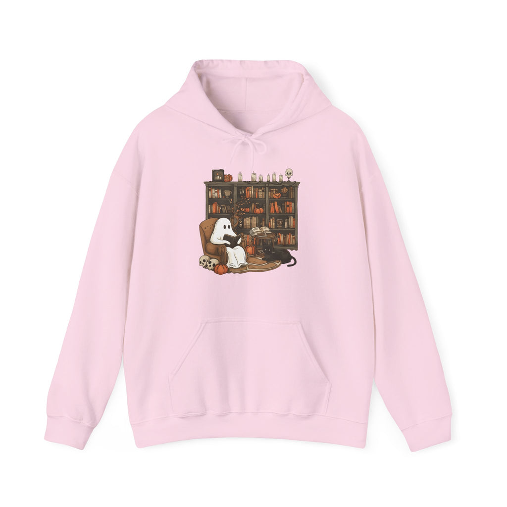 Ghost Reading Book Halloween Hoodie