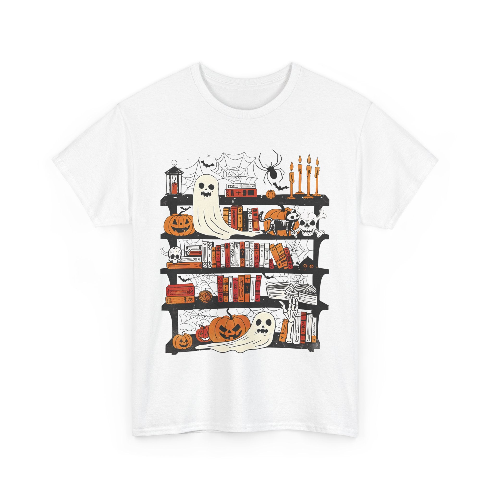 Funny Ghost Book Lovers Halloween Library Spooky Season Long Sleeve T-Shirt
