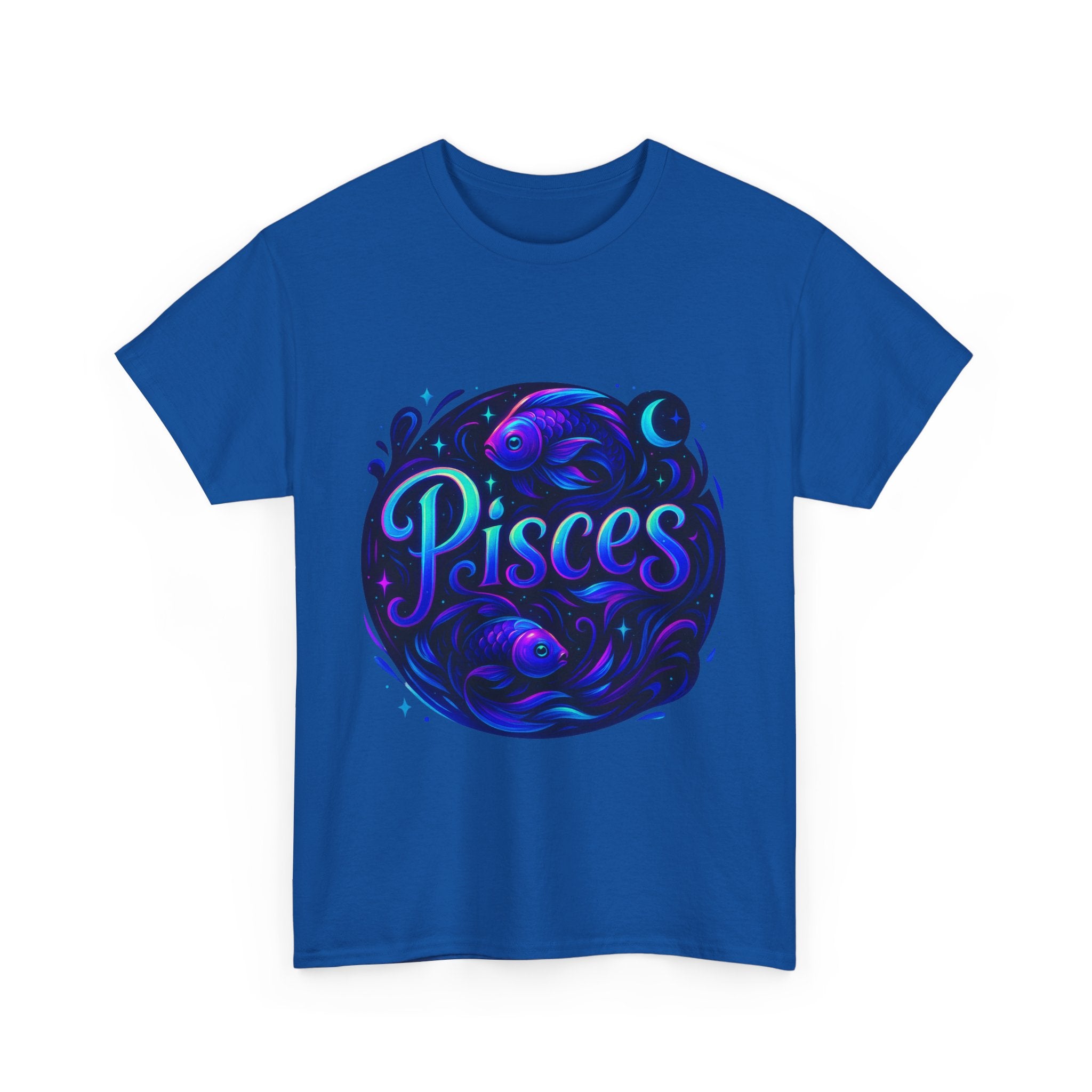 Neon Pisces Zodiac Tee