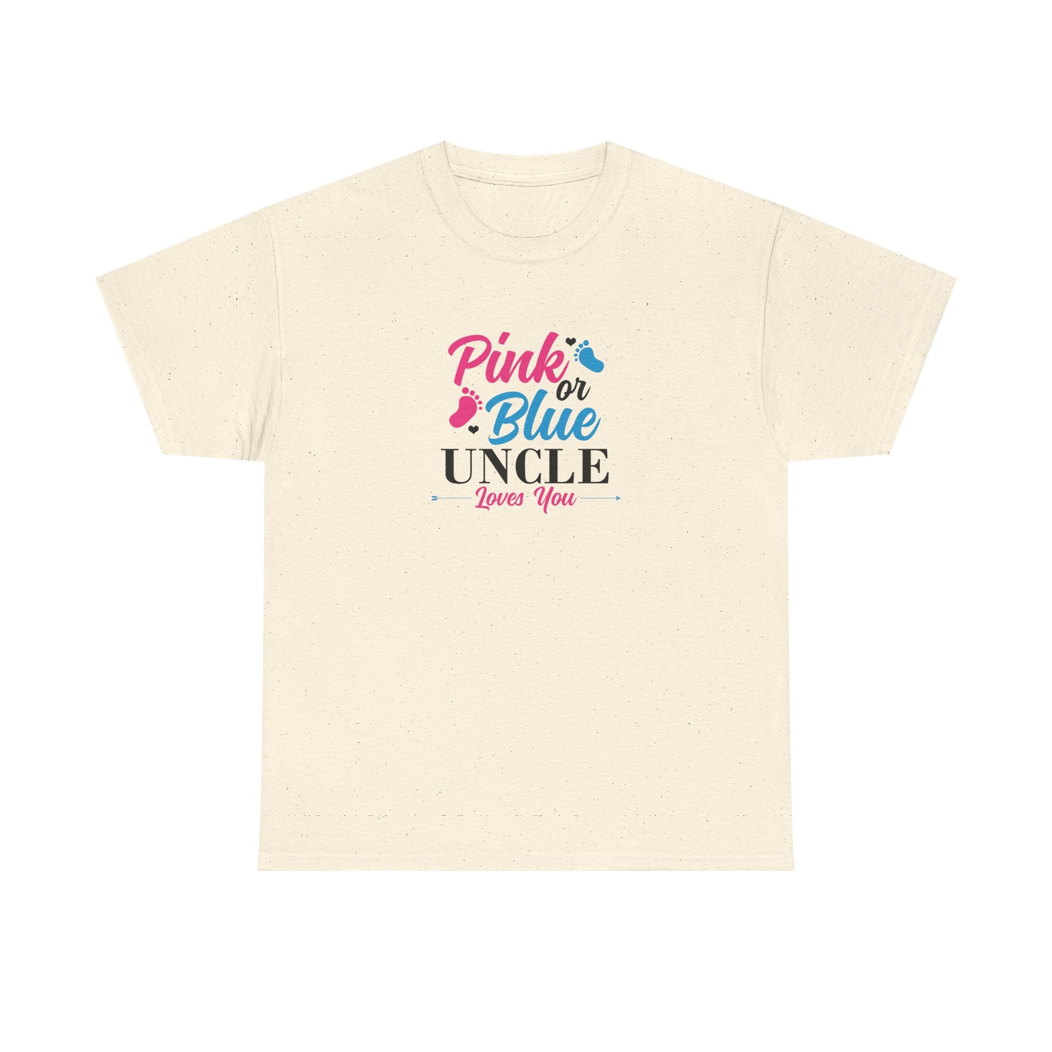 Uncle Loves You Pink or Blue Graphic Tee - Gift for Niece or Nephew, Family Reunion Shirt, Gender Reveal Party Outfit, Uncle's Birthday