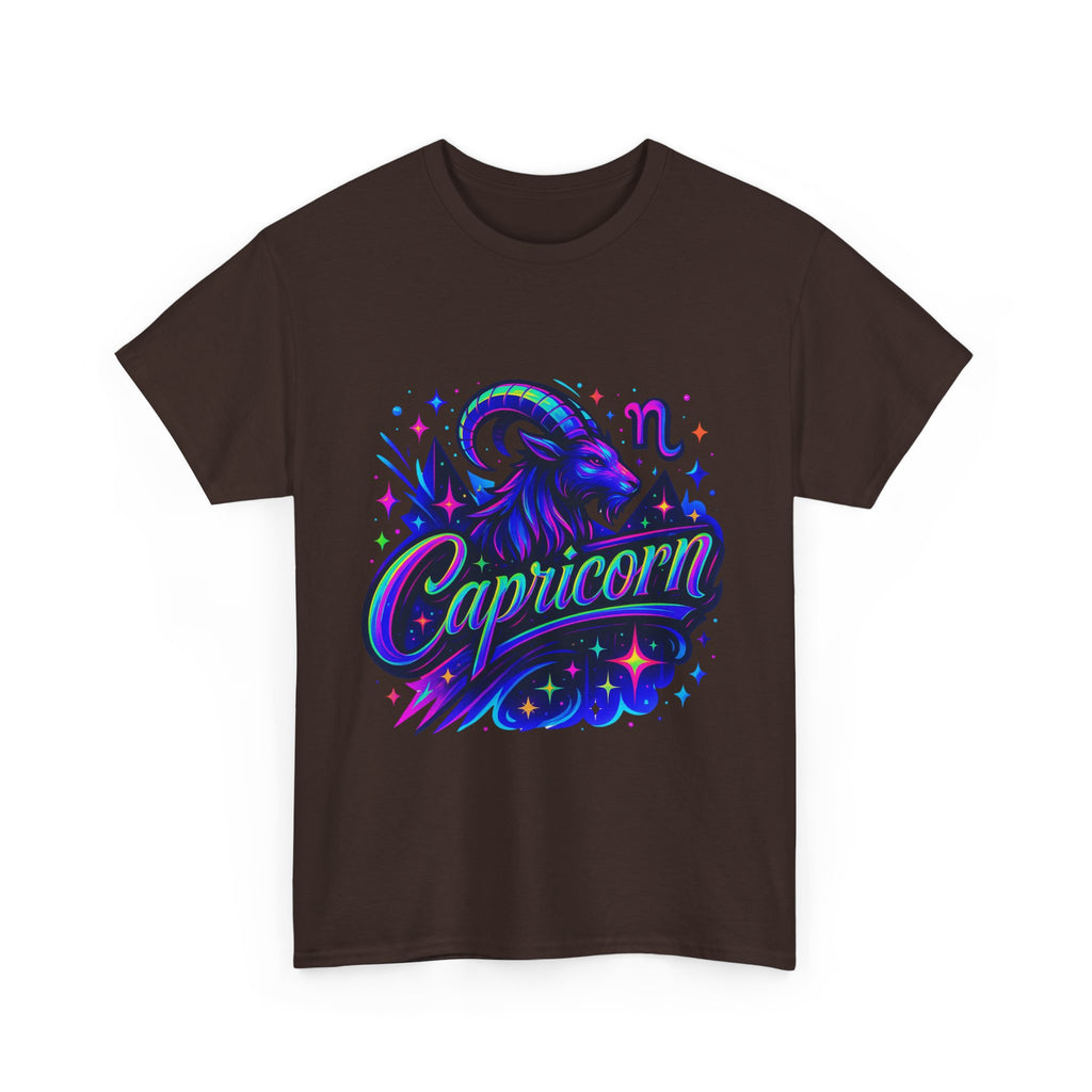 Neon Capricorn Zodiac Tee