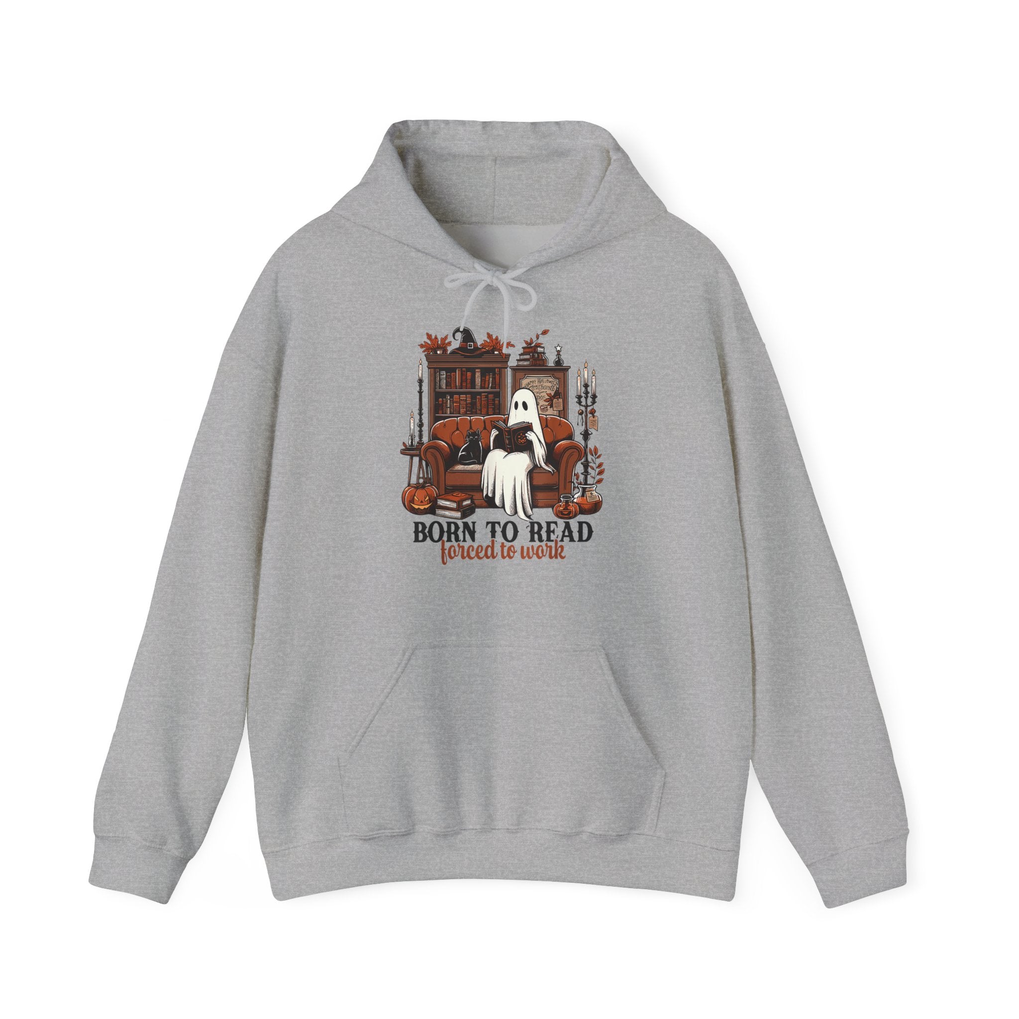 Born to Read, Forced to Work Halloween Hoodie