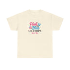 Grandpa Loves You Unisex Tee, Pink Blue Graphic T-Shirt, Gift for Grandpa, Family Shirt, Gender Neutral Top, Father's Day Present
