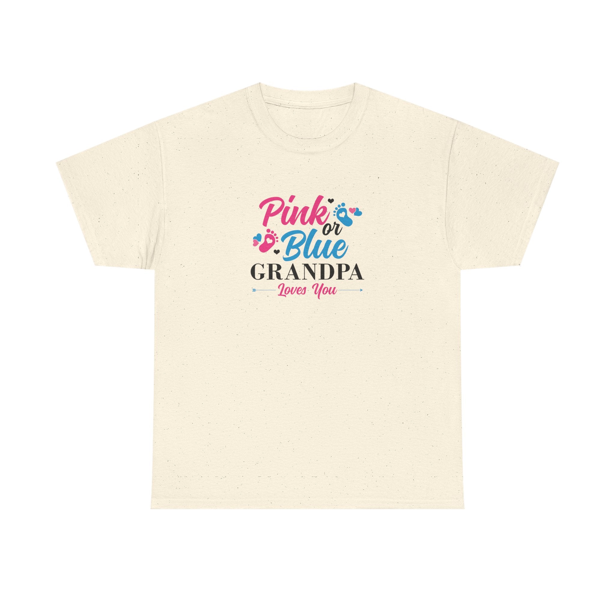 Grandpa Loves You Unisex Tee, Pink Blue Graphic T-Shirt, Gift for Grandpa, Family Shirt, Gender Neutral Top, Father's Day Present