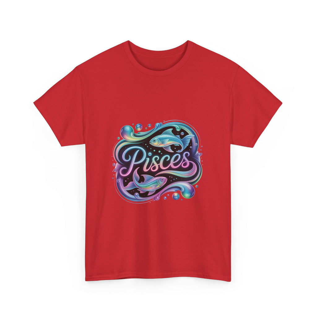 Neon Pisces Zodiac Tee