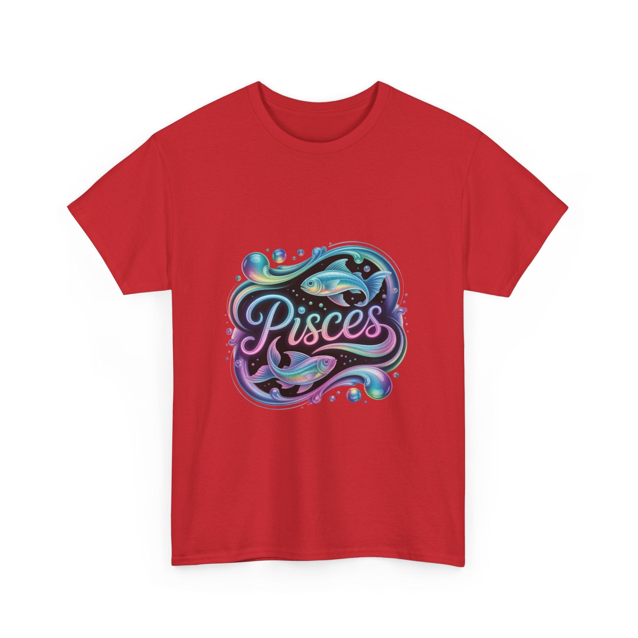 Neon Pisces Zodiac Tee