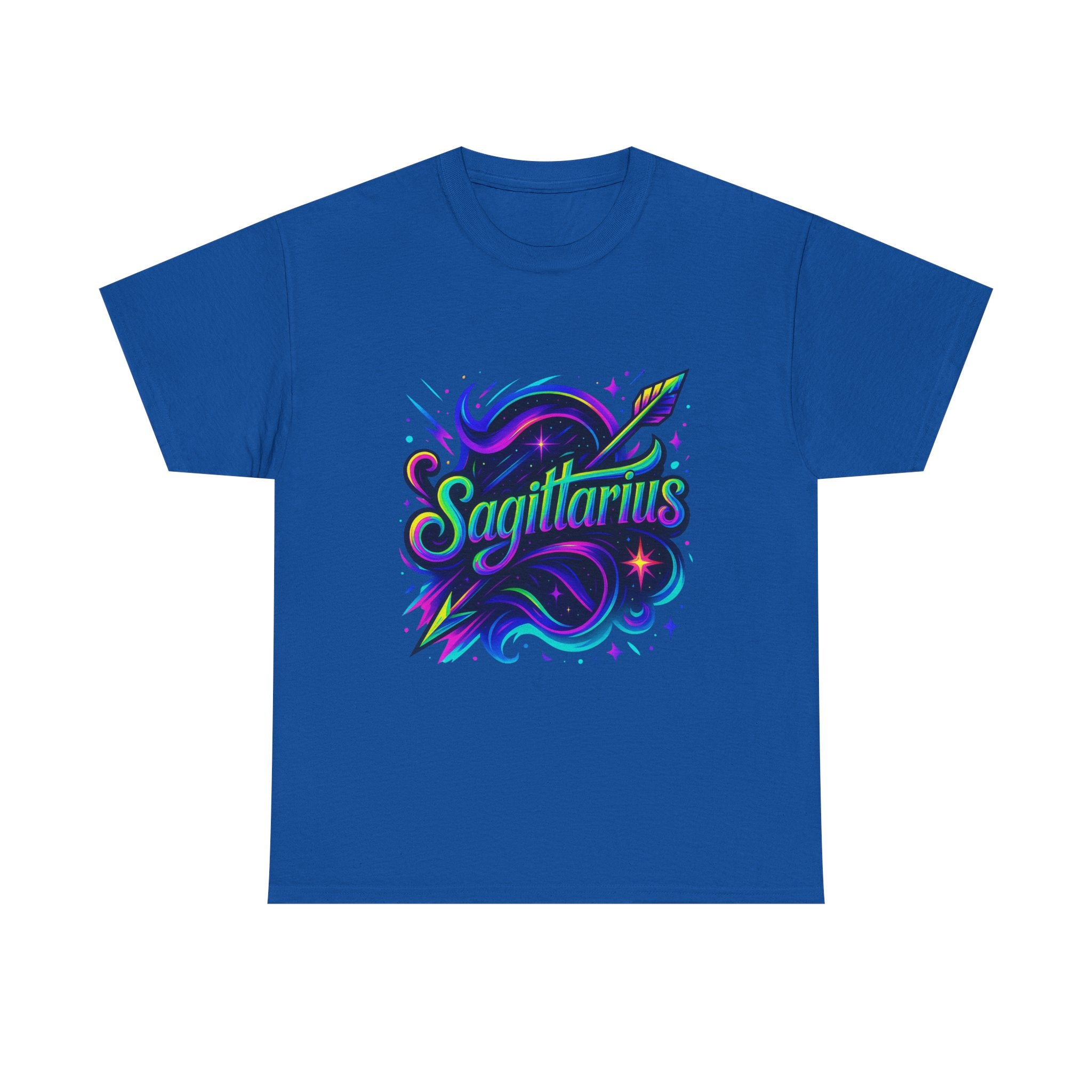 Neon Sagittarius Zodiac Tee