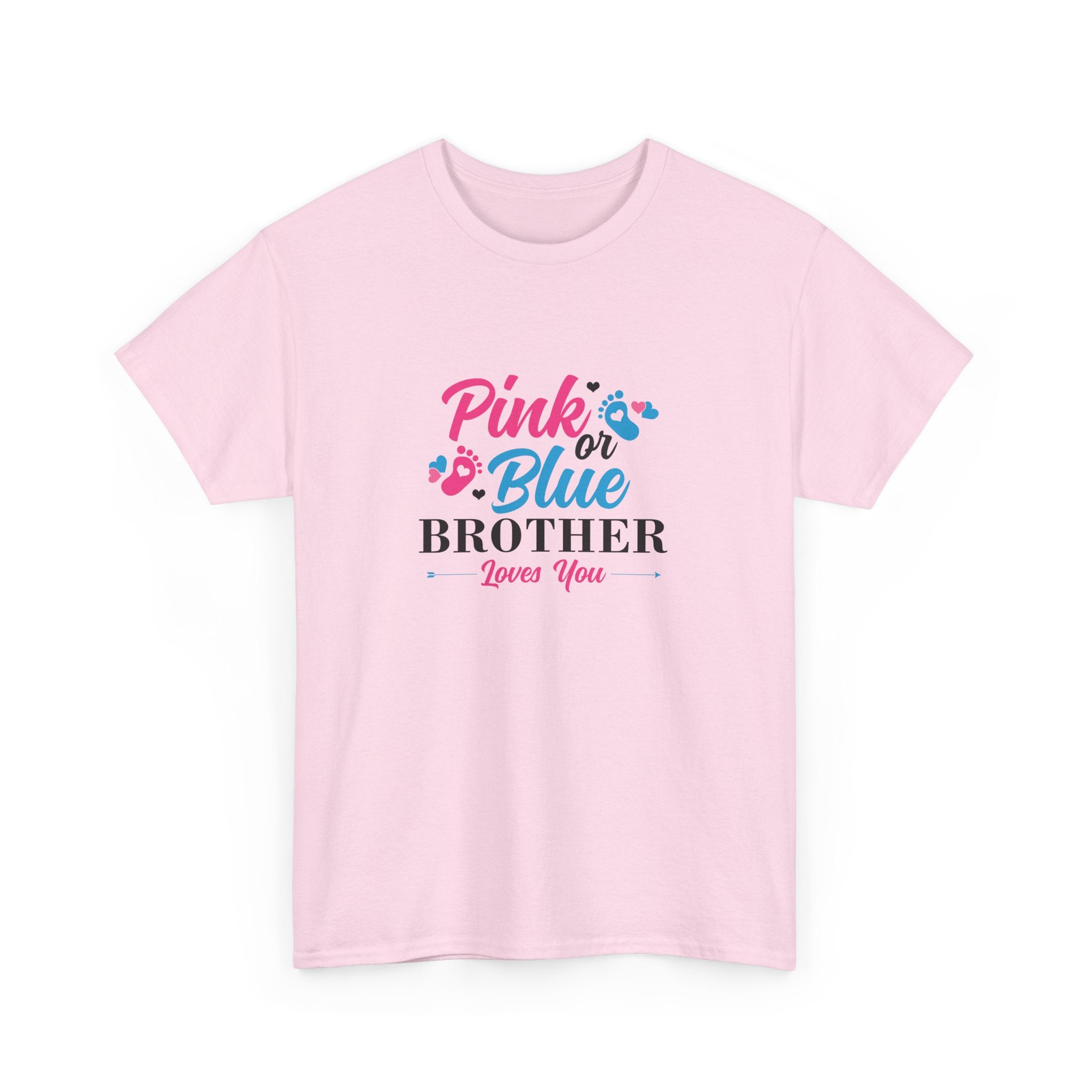 Pink Or Blue Brother Loves You Graphic Tee