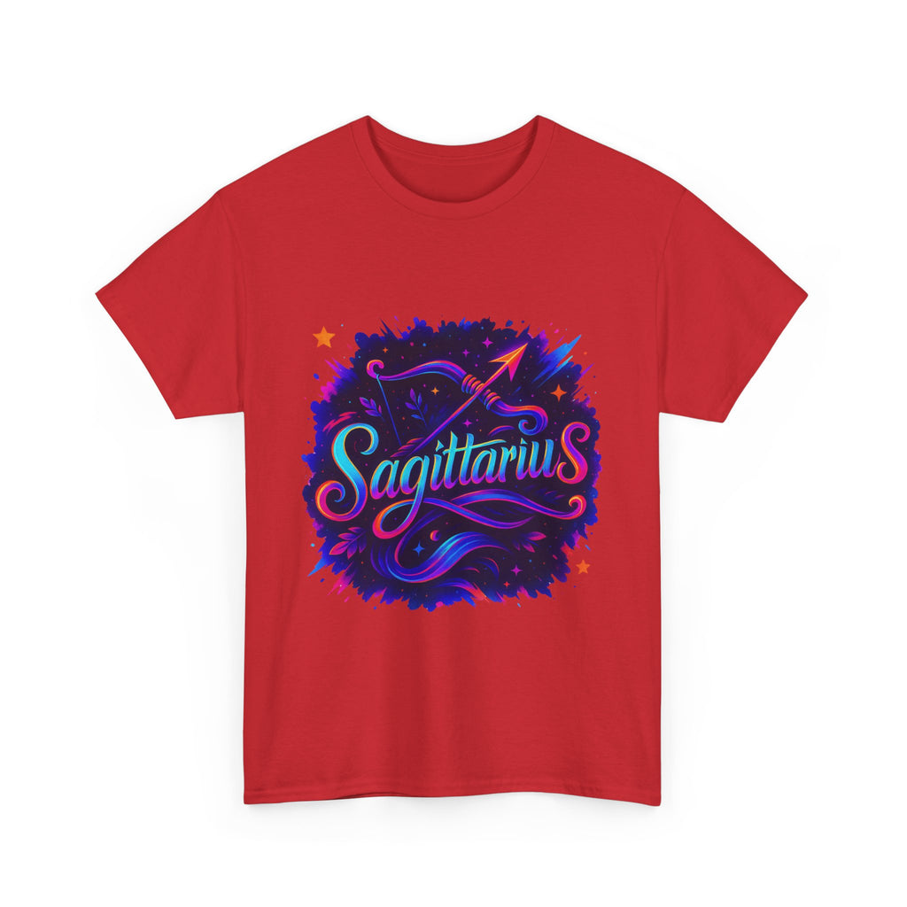 Neon Sagittarius Zodiac Tee