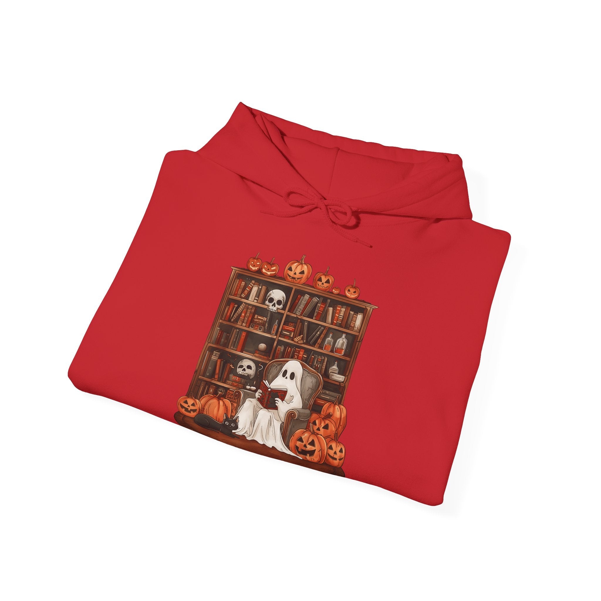 Ghost Book Reading Teacher Halloween Librarian Hoodie