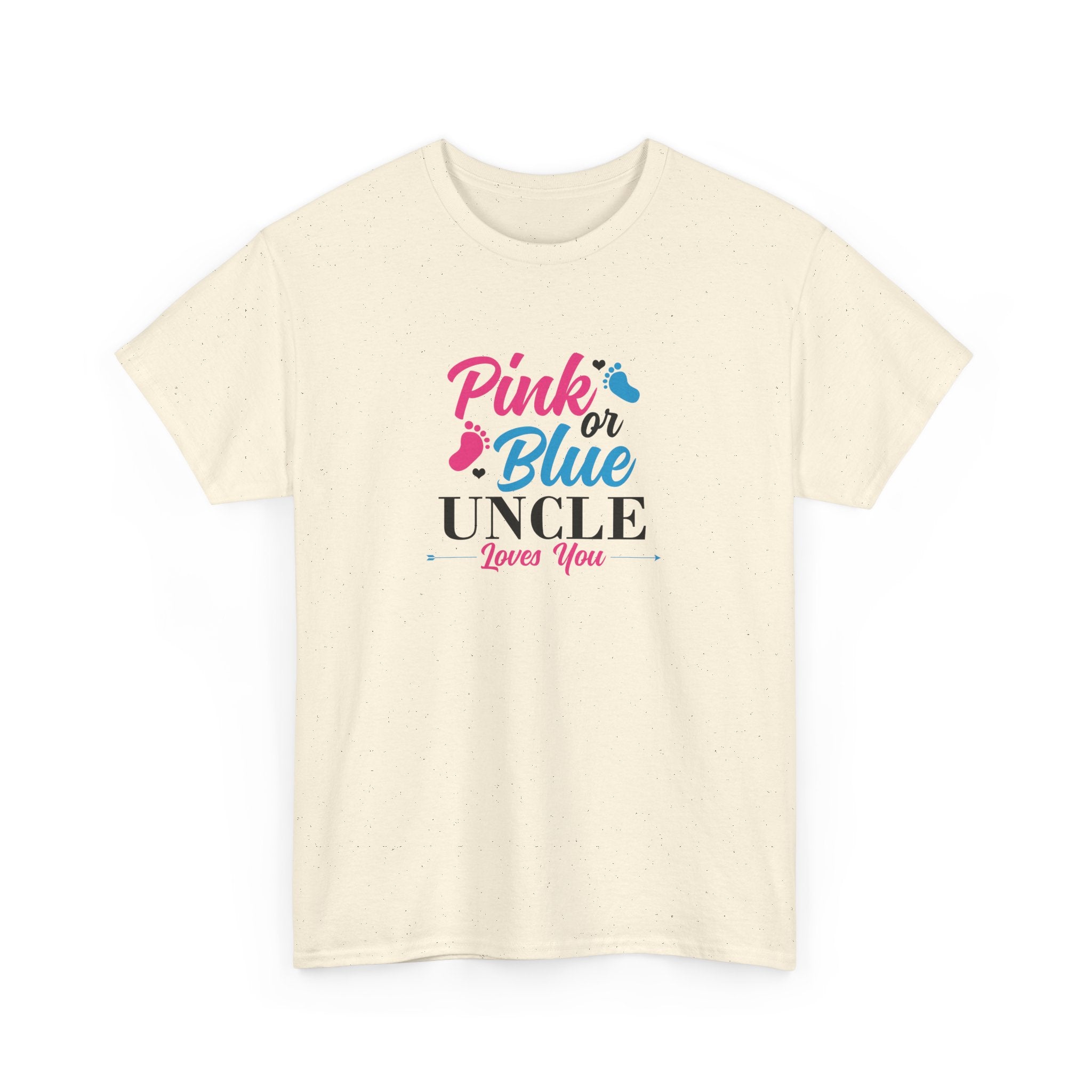 Uncle Loves You Pink or Blue Graphic Tee - Gift for Niece or Nephew, Family Reunion Shirt, Gender Reveal Party Outfit, Uncle's Birthday
