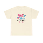 Cousin Loves You Graphic Tee, Pink Blue Unisex Shirt, Family Reunion Gift, Matching Tee for Cousins, Sibling Love Shirt, Comfortable Cotton